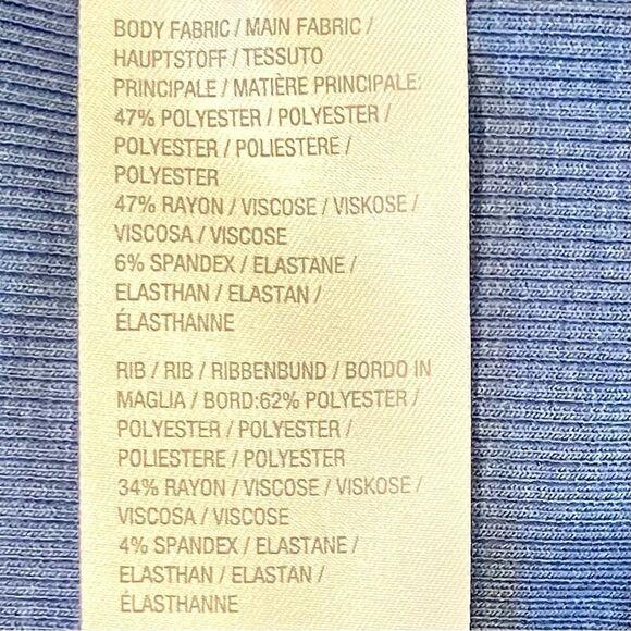 H by Halston Funnel Neck Knit Top in Blue/Blue Heather Women’s S - Picture 5 of 6